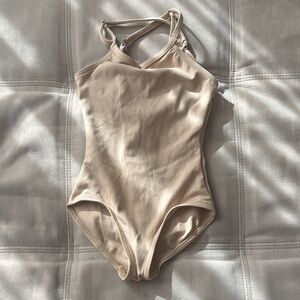 Capezio Dance Leotard Beige One-Piece size Small
